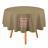 Custom Light Khaki Light Pink Round Table Cloth