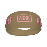 Custom Light Khaki Light Pink Sports headband