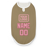 Custom Light Khaki Light Pink Pet Vest