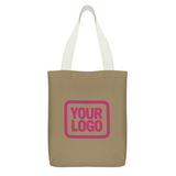 Custom Light Khaki Light Pink Canvas Tote Bag