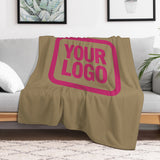 Custom Light Khaki Pink Blanket