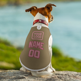 Custom Light Khaki Light Pink Pet Vest