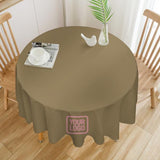 Custom Light Khaki Light Pink Round Table Cloth