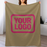Custom Light Khaki Pink Blanket