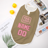 Custom Light Khaki Light Pink Pet Vest