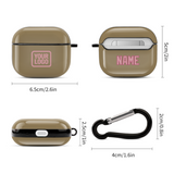 Custom Light Khaki Light Pink AirPods Case (3rd Generation)