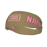 Custom Light Khaki Light Pink Sports headband