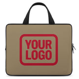 Custom Light Khaki Red Laptop Bag