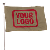 Custom Light Khaki Red Flag
