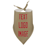 Custom Light Khaki Red Pet Scarf