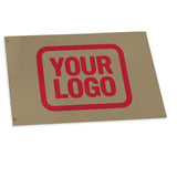 Custom Light Khaki Red Flag