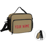 Custom Light Khaki Red Lunch Bag