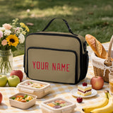 Custom Light Khaki Red Lunch Bag