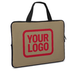 Custom Light Khaki Red Laptop Bag