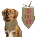 Custom Light Khaki Red Pet Scarf