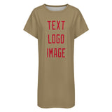 Custom Light Khaki Red Nachthemd