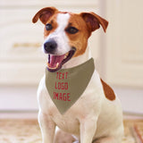 Custom Light Khaki Red Pet Scarf