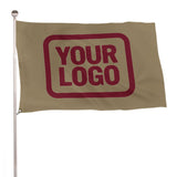 Custom Light Khaki Crimson Red Flag