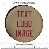 Custom Light Khaki Crimson Red Truck Tires