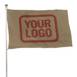 Custom Light Khaki Coral Red Flag