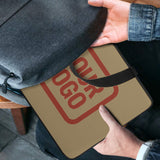 Custom Light Khaki Coral Red Laptop Bag
