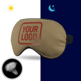 Custom Light Khaki Coral Red Sleep Mask