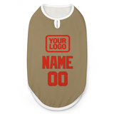 Custom Light Khaki Orange Red Pet Vest