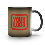 Custom Light Khaki Orange Red Magic Mug