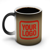 Custom Light Khaki Orange Red Magic Mug