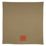 Custom Light Khaki Coral Red Square Table Cloth