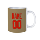 Custom Light Khaki Orange Red Mug