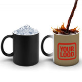 Custom Light Khaki Orange Red Magic Mug