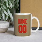 Custom Light Khaki Orange Red Mug