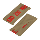 Custom Light Khaki Orange Red Sports headband