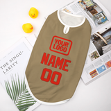 Custom Light Khaki Orange Red Pet Vest
