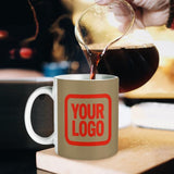 Custom Light Khaki Orange Red Mug