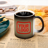 Custom Light Khaki Orange Red Magic Mug