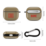 Custom Light Khaki Orange Red AirPods Case (3rd Generation)