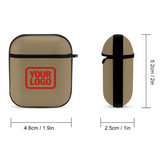 Custom Light Khaki Orange Red AirPods Case