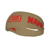 Custom Light Khaki Orange Red Sports headband