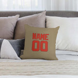 Custom Light Khaki Orange Red Pillowcase