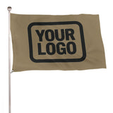 Custom Light Khaki Black Flag