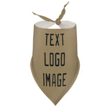 Custom Light Khaki Black Pet Scarf