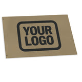 Custom Light Khaki Black Flag