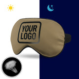 Custom Light Khaki Black Sleep Mask