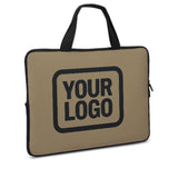 Custom Light Khaki Black Laptop Bag