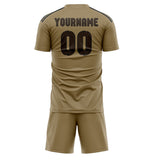 Custom Light Khaki Brown Soccer Jersey