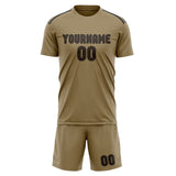 Custom Light Khaki Brown Soccer Jersey