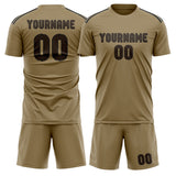 Custom Light Khaki Brown Soccer Jersey