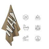 Custom Light Khaki Cream Beach Towel